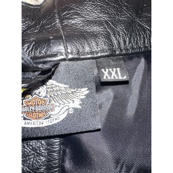 HARLEY DAVIDSON Leather Chaps Men Size 2XL XXL Black Riding Gear - Picture 4 of 12